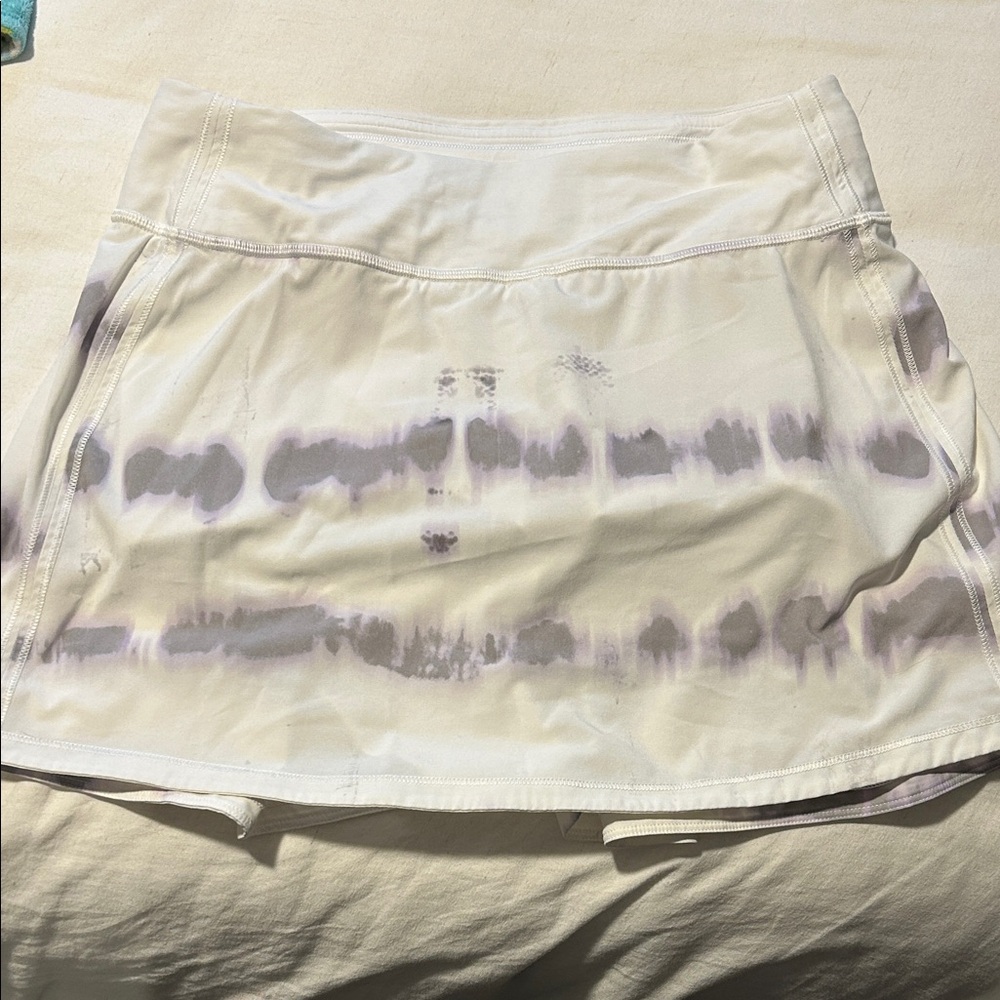 Lululemon Tie-Dye Tennis Skort with Purple Accents
